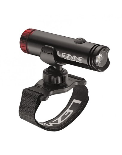 Світло Lezyne MACRO DRIVE DUO 400 2-in-1 на шолом чорний