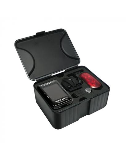 Велокомп'ютер бездротовий Lezyne MEGA C GPS з датчиками SC/HR чорний