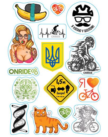 Світловідбиваючі наліпки ONRIDE набір з 15 наклейок