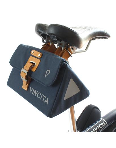 Сумка під сідло Vincita Small B153T-S синій з дощовиком