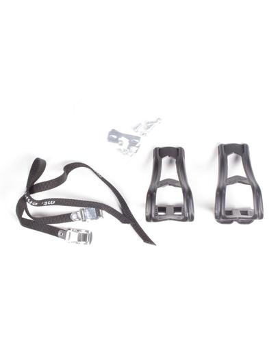 Тукліпси Zefal ToeClip 43 пластикові з ремінцями Christophe Toe-Straps 515 XL чорний L/XL