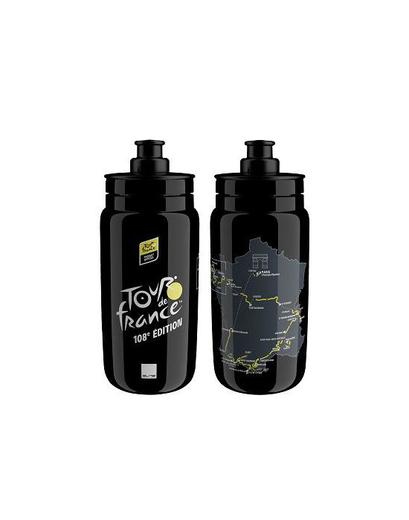 Фляга Elite FLY TOUR DE FRANCE MAP 2021 чорний 550мл