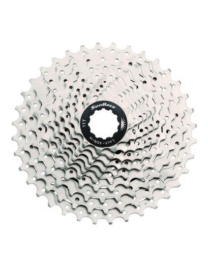 Касета SunRace CSMS0 TAW X, 10 швидкостей, 11-36Т, алюмінієвий  павук, Silver
