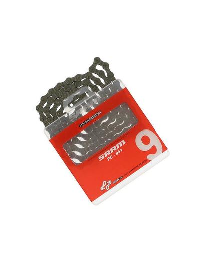 Ланцюг SRAM РС-951 9 швидкостей  114 ланок + замок PowerLink Gold