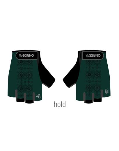Рукавички ONRIDE Hold 20 Ornament, гелеві подушечки, колір зелений розмір S