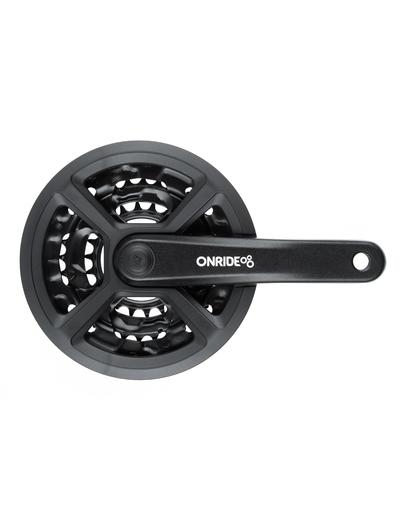 Шатуни ONRIDE Trio 810P, під квадрат, 170 мм, 42-32-22Т, на 6/7/8 шв., чорний