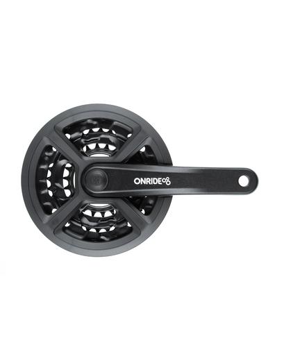 Шатуни ONRIDE Trio 810P, під квадрат, 175 мм, 42-32-22Т, на 6/7/8 шв., чорний