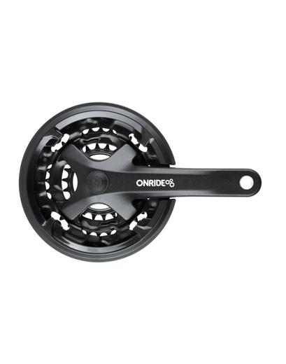 Шатуни ONRIDE Trio 850P, під квадрат, 170 мм, 42-32-22Т, на 6/7/8 шв., чорний