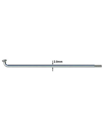 Спиця Sapim Leader 14G 136 мм з ніпелем Brass 14G 12 polyax сріблястий