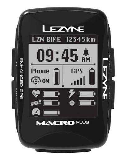 Велокомп'ютер бездротовий Lezyne MACRO PLUS GPS USB чорний
