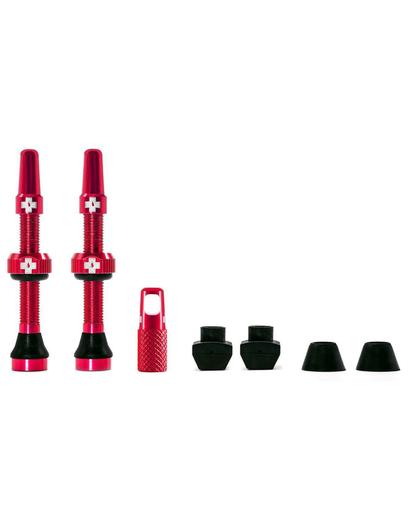 Вентилі для безкамерних коліс MUC-OFF TUBELESS 44mm червоний