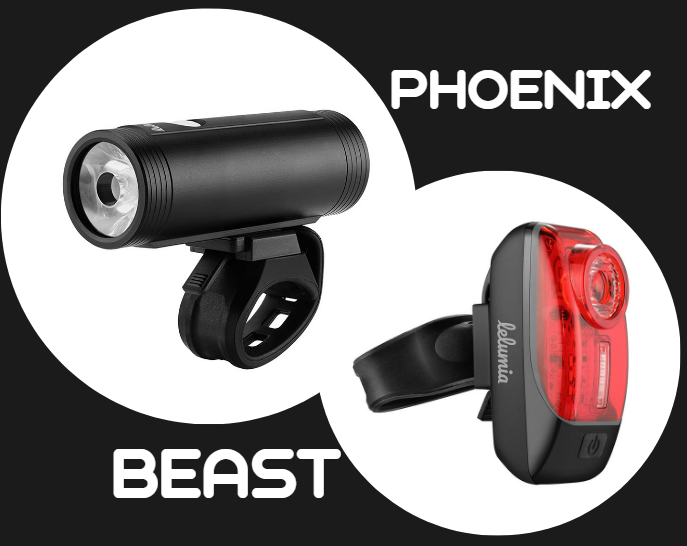 комплект велосипедного світла Lelumia phoenix beast у веломагазині Велодім.Київ на Оболоні