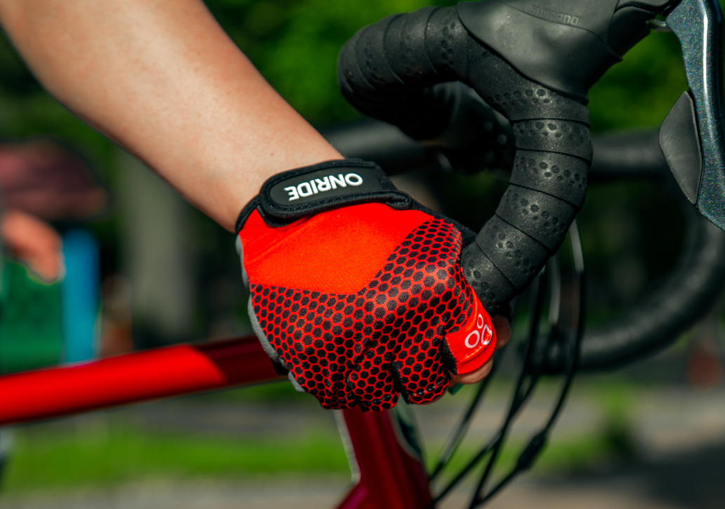 велорукавички, вело рукавички onride tid 20 червоні