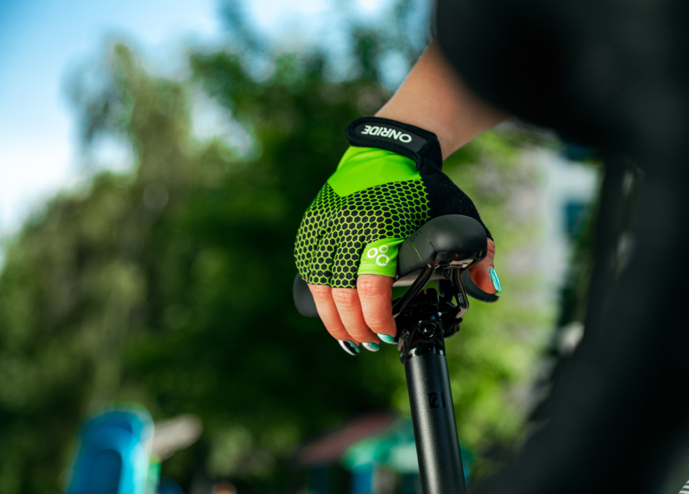 велорукавички, вело рукавички onride tid 20 зелені